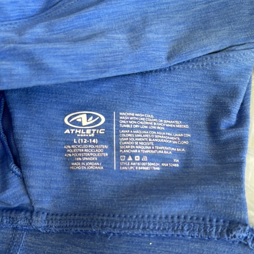 Blue Racerback Sports Bra with Keyhole Detail - Picture 3 of 3